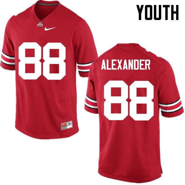 Ohio State Buckeyes #88 AJ Alexander Youth College Jersey Red OSU72346